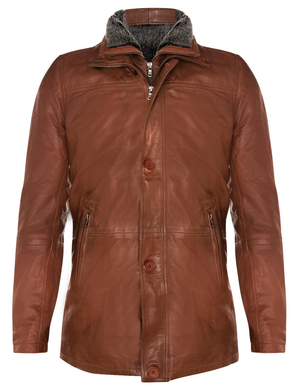 Mittellange warme Jacke mit abnehmbarem Kragen