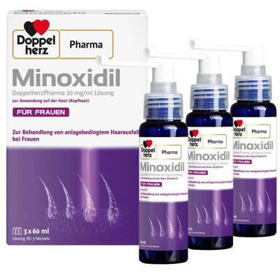 Minoxidil DoppelherzPhar.20mg/ml Lsg.Anw.Haut Frau 3x60 ml Lösung