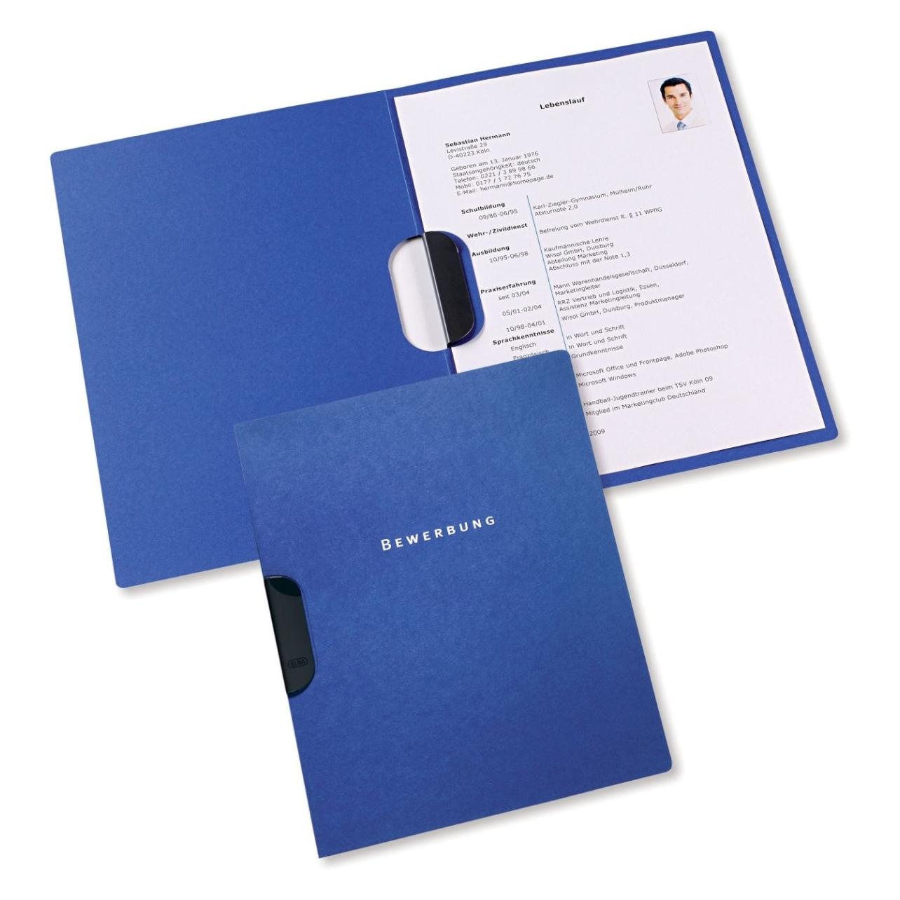 Oxford 10 Bewerbungsmappen Excellent DIN A4 blau (A4, 10x) (100421009)