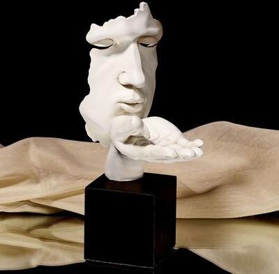 The Merchant Source Inc Hand Blowing Kiss Sculpture White , White
