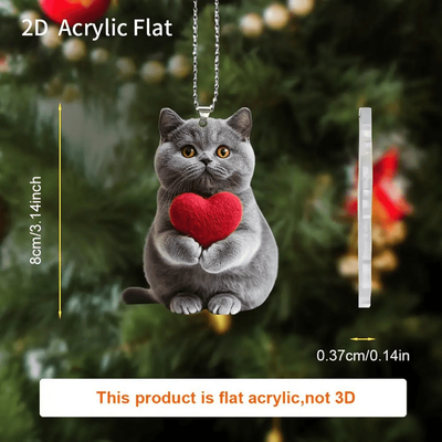 Inspire Essentials PawDrive Acrylic Cat Car Pendant For Fun And Stylish Vehicle Decoration PawDrive Acrylic Cat Car Pendant For Fun And Stylish Vehicle Decoration