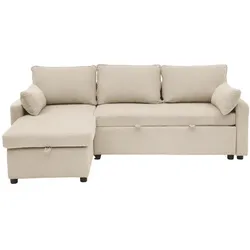 3-SITZER-SCHLAFSOFA in corduroy mit Chaiselongue 219/147/84 cm