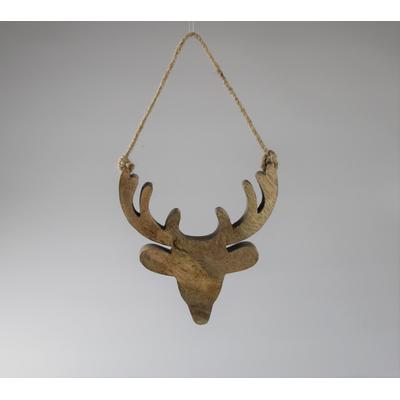 Dekofigur AM DESIGN "Dekotiere aus Holz", braun, B:9cm H:2,5cm, Holzwerkstoff, Dekofiguren, 4er Set