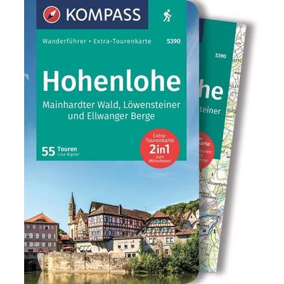 KOMPASS Wanderführer Hohenlohe, Mainhardter Wald, Löwensteiner und Ellwanger Berge, 55 Touren, Taschenbuch von Lisa Aigner, KOMPASS Freytag & Berndt,