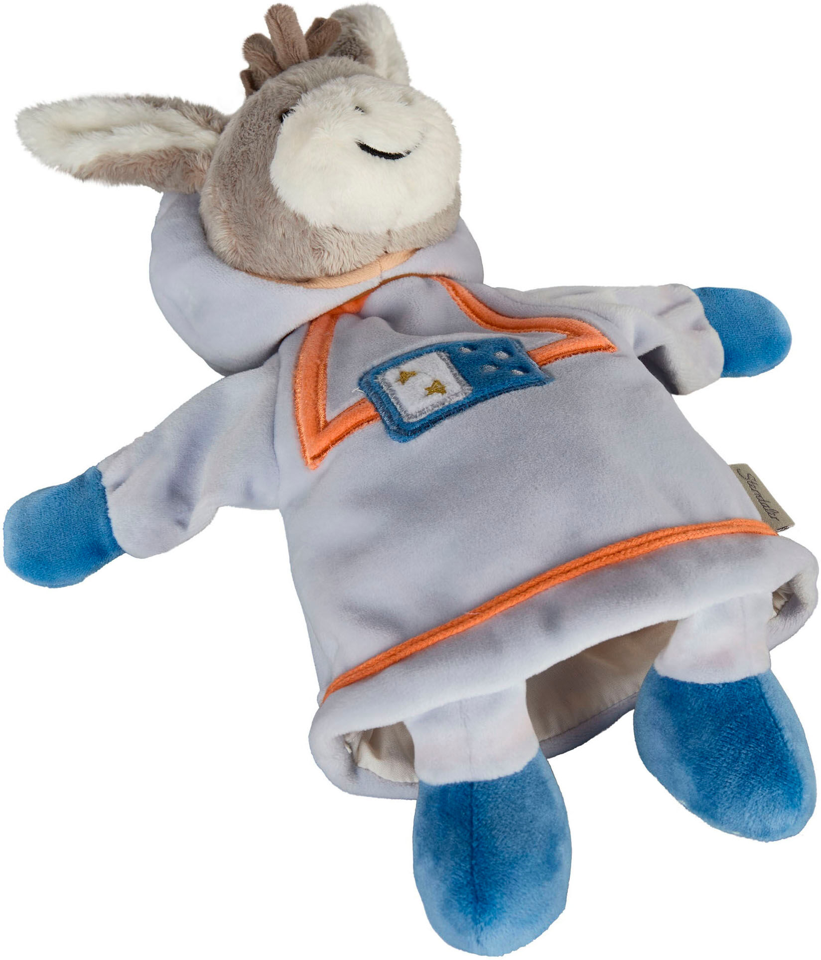 Handpuppe STERNTALER "Esel Cosmo Emmi", blau (kunterbunt), Puppen, Kinder, Baumwolle, Polyester