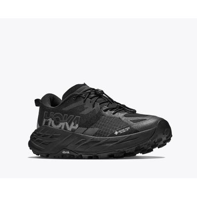 Trailrunningschuh HOKA ONE ONE "Speedgoat 7 Gore-Tex", Herren, Gr. 45, schwarz (schwarz, carbon schwarz), Synthetik, Textil, Schuhe, für anspruchsvolle Strecken, normale Dämpfung, wasserdicht