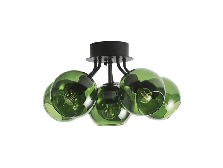 CO Bankeryd Plafonnier Tage Noir, verre vert