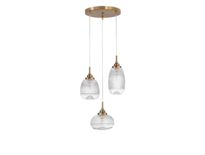 Nova Luce Pendelleuchte Mond - 3-flammig Rondell Design, Glamour
