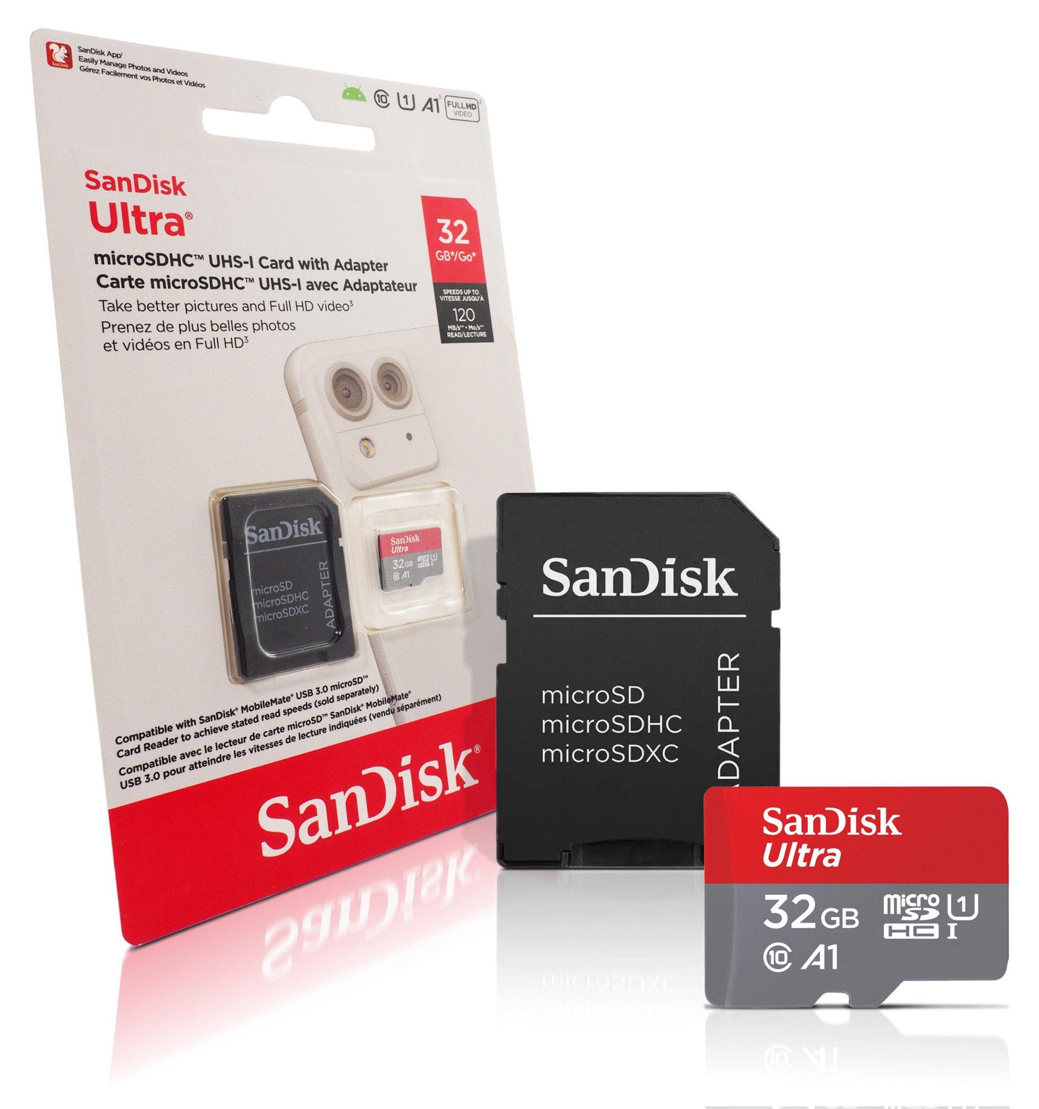 SanDisk Ultra microSDHC Geheugenkaart 32GB 140MB/s SDSQUA4-032G-GN6IA