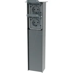 JEHOKA 40299555 - Edelstahl-Säule B 4.2, 2 Steckdosen