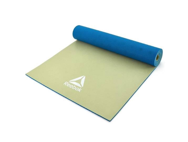 Reebok Tapis de yoga Double face Bleu/Vert