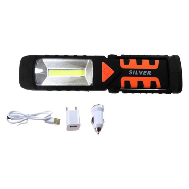 Silver LED-Werkstattlampe 12V/230V mit Magnet (35622054)