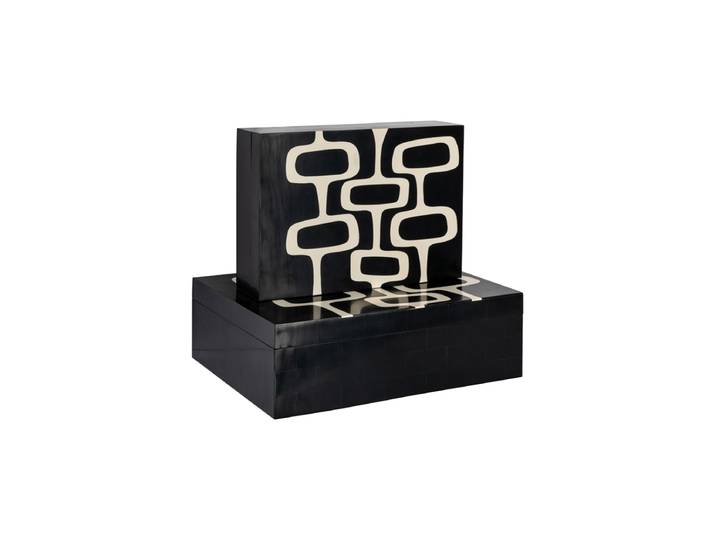 Design Aufbewahrungsbox „Lux Set“ Schwarz Richmond Interiors