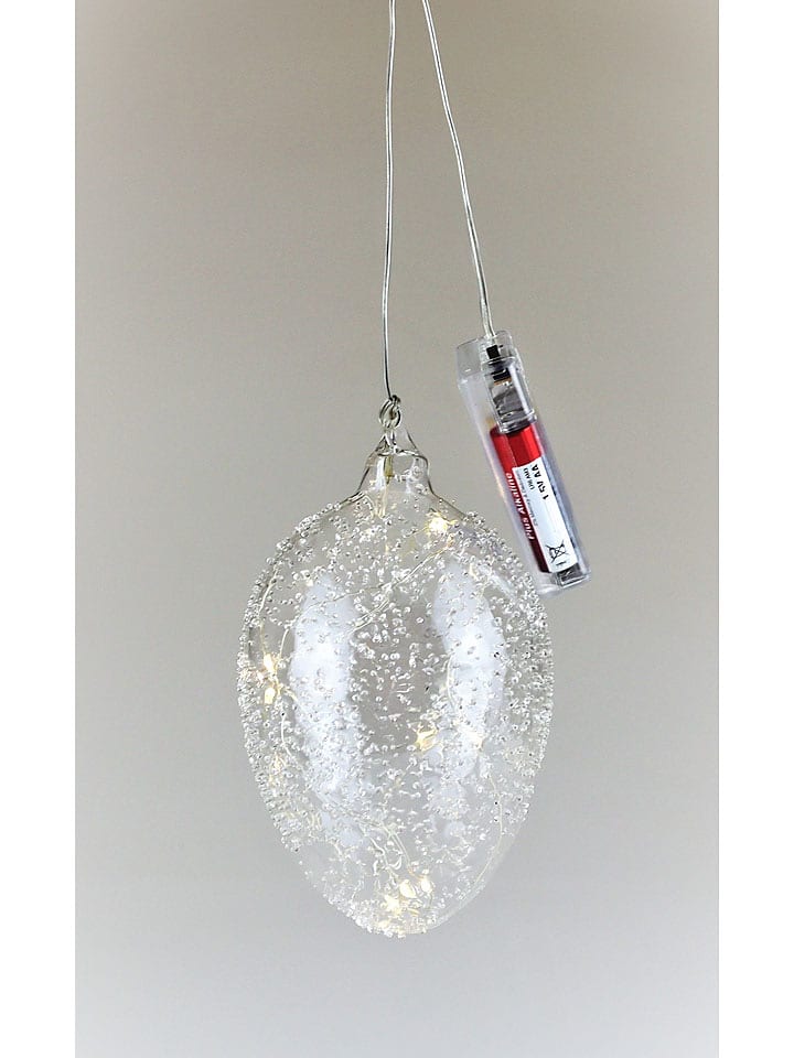 AM Design LED-Dekoanhänger "Ei" in Transparent - (H)17 x Ø 10 cm - onesize