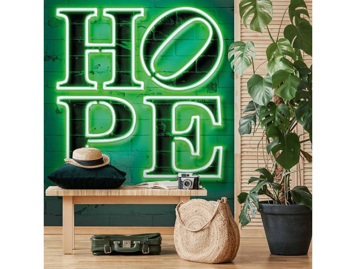 Fototapete Neon Tube Hope 1 x 2cm