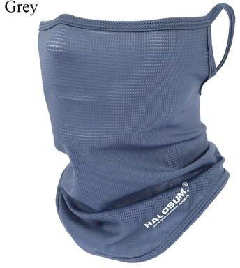 Modern Mode Marketplace Ice Silk UV Protection Face Mask Balaclava Motorcycle Neck Gaiter Sun Protection grey