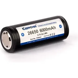Allnet Batterie Akku wiederaufladbar 26650 3,6V - 3,7V 6000mAh Li-Ionen/Battery Akku zbh. Keeppower (2 Stk., 26650, 6000 mAh), Batterien + Akkus