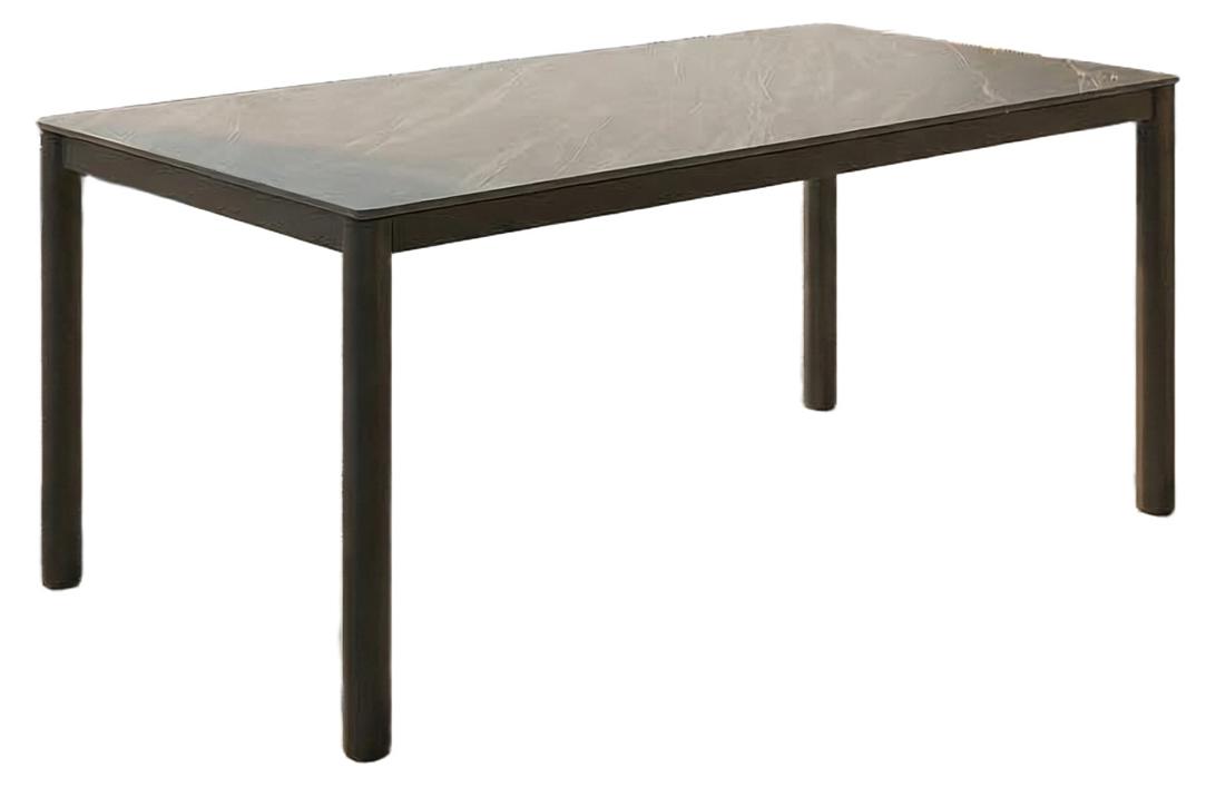 KAWOLA Gartentisch LONGA Outdoor Keramik dunkelgrau Gestell Stahl lackiert 180x90 cm