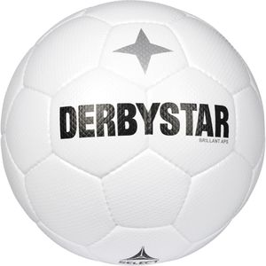 Derbystar Fußball Brillant APS Classic v26, 102042, Größe 5, 430 Gramm, weiß, Spielball