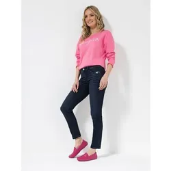 STRANDFEIN Jeanshose Sina Logo-Applikation elastisch schmales Bein