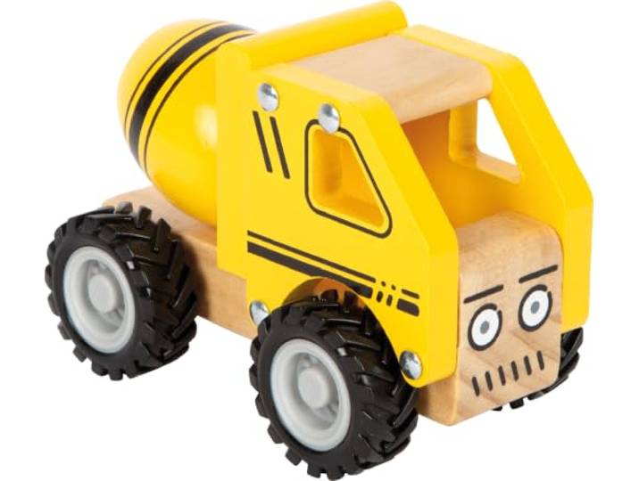 small foot Betonmischer, Spielfahrzeug für Kinder aus Holz, mit gummierten Rädern, ab 18 Monaten, 12286