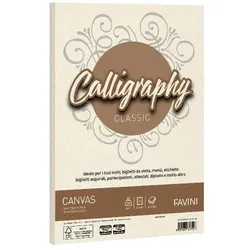 Favini, Kopierpapier, Canvas Calligraphy Inkjet Papier A4 (210x297 mm) 50 Blatt Elfenbein (A4, 50 Blätter, 100 g/m2)