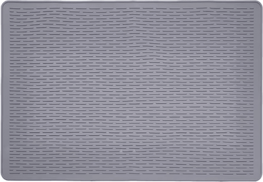 Inspire Curations AquaShield Waterproof Silicone Pet Feeding & Litter Mat grey 71x50cm 28x19.69in