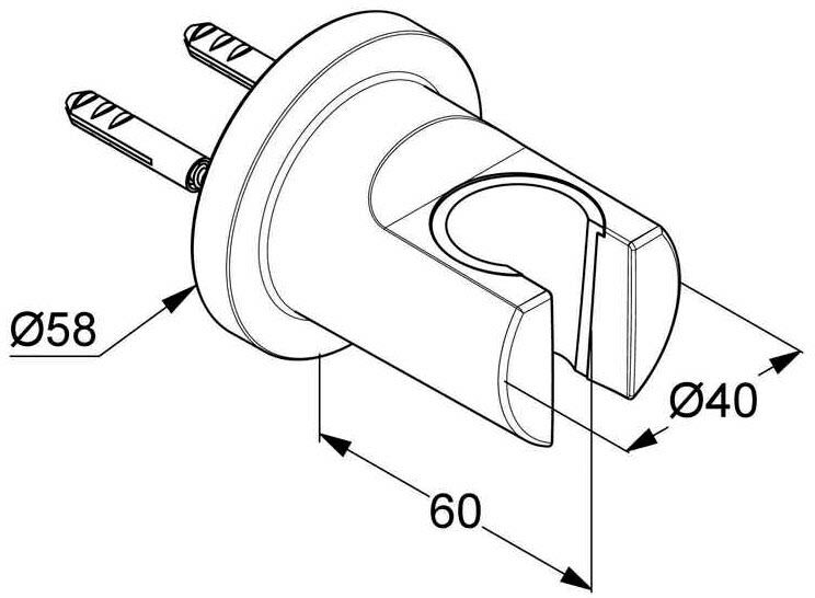 Kludi NOVA FONTE Puristic Wandhalter