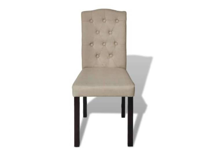 KLGBNCVE Esszimmerstühle 2 STK. Kamelbraun Stoff Chesterfield Chesterfield-Look, Leinen-Optik, max. 110 kg pro Sitzplatz, klassisches Design, schlichte Eleganz