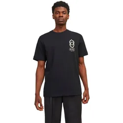 Jack & Jones Herren Rundhals T-Shirt JORNOTO GRAPHIC CHEST - Relaxed Fit - Skylight 12256406 - XL