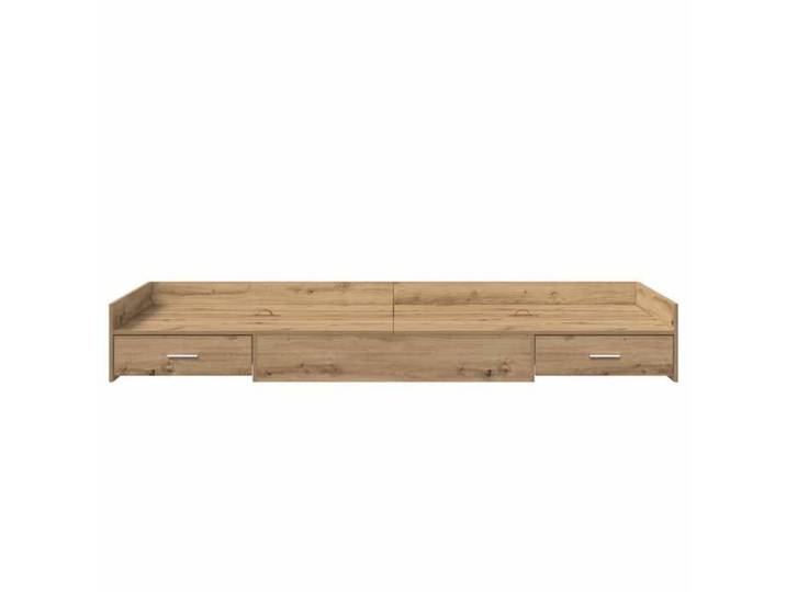 BURKE* Lit simple 90x200cm moderne Structure de lit Chêne artisanal Bois d'ingénierie- LL916