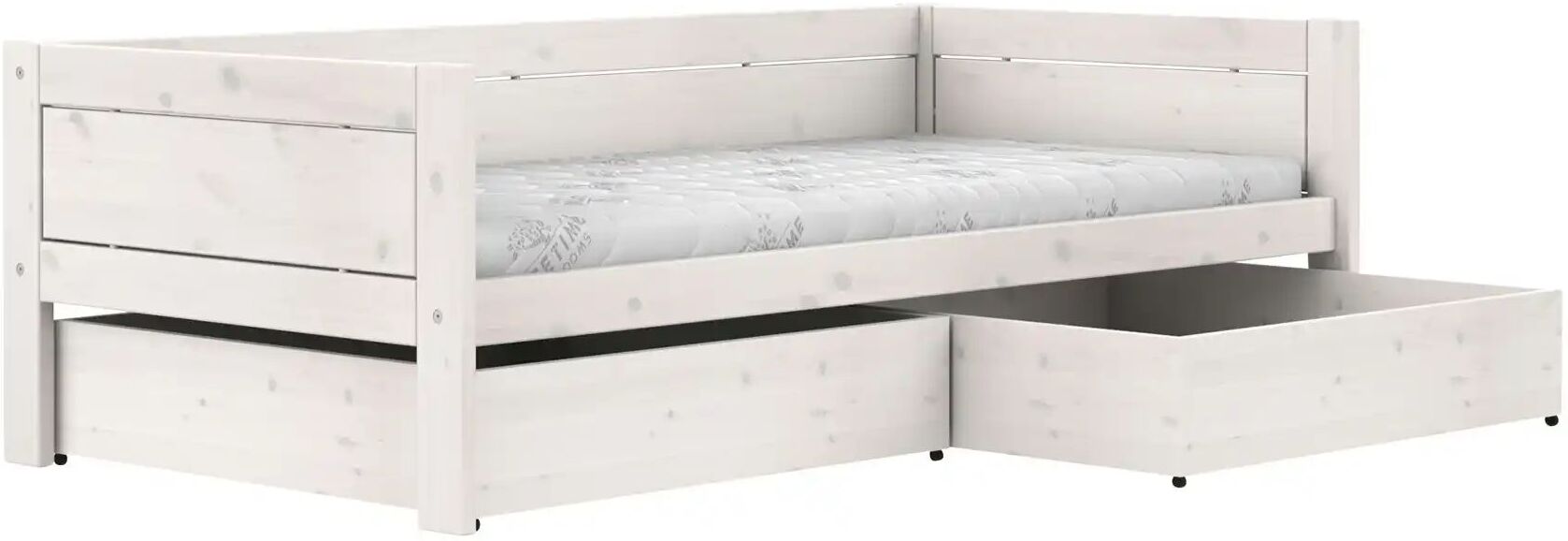 Lifetime Einzelbett mit Doppelbettkasten  Basis ¦ weiß ¦ Maße (cm): B: 207 H: 64