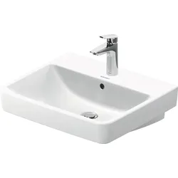 Duravit No.1 Waschtisch, 1 Hahnloch, mit Überlauf, 550x460mm, Unterseite glasiert (für verbesserte Hygiene) (für verbesserte Hygiene), 2375550000