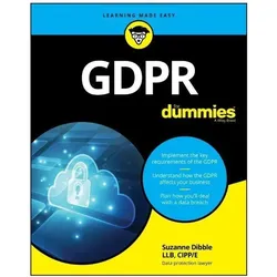 Gdpr for Dummies, Fachbücher von Suzanne Dibble