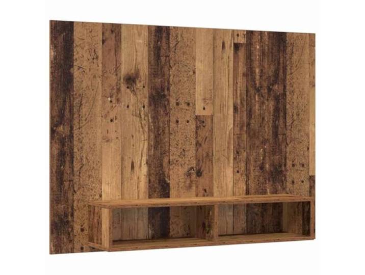 hliofuir Wand-TV-Schrank 1-tlg Altholz-Optik 120x23,5x90 cm Holzwerkstoff Schafft freie Bodenfläche im Schlafzimmer oder Gästezimmer durch clevere Wandmontage samt zwei offenen Ablagen.