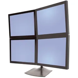 Ergotron DS100 Monitor Standfuss (Tisch, 24", 14 kg), Monitor Halterung, Schwarz