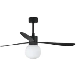Gleichstrom Deckenventilator Amelia III Schwarz mit LED