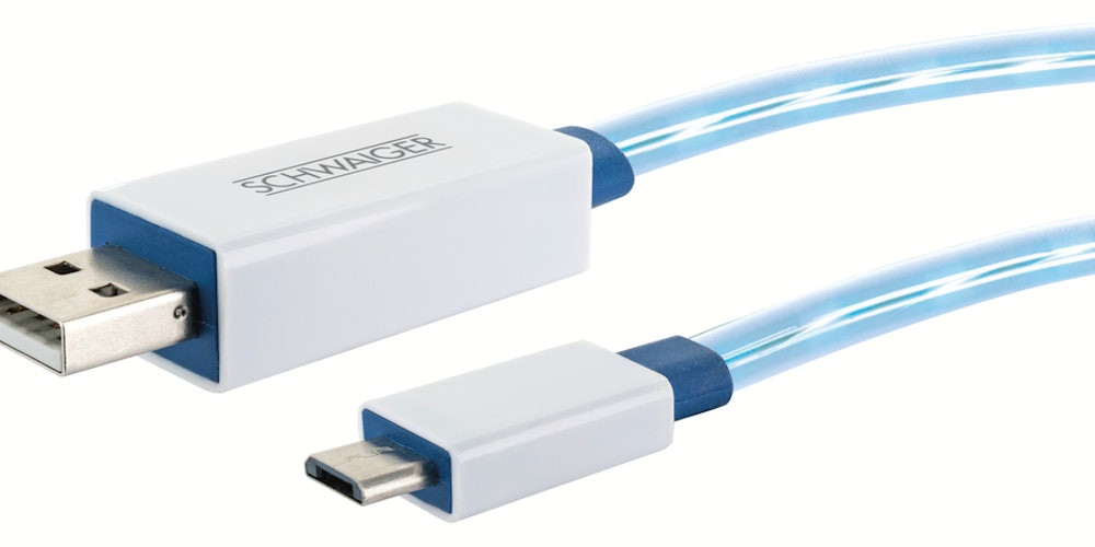 Schwaiger USB-kabel Micro-USB Type B mannelijk