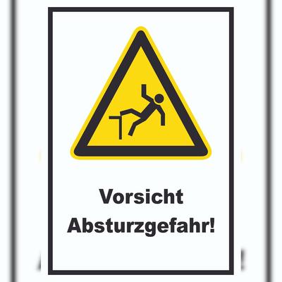 HB-Druck Vorsicht Absturzgefahr Schild A6 (105x148mm)