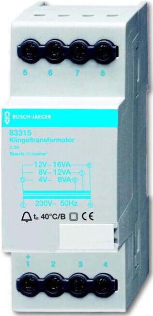 Busch-Jaeger Transformateur de sonnette 12V 1,3A REG 83315 (2CKA008300A0045)