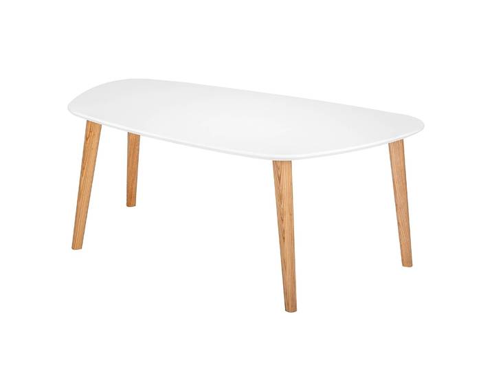 Table basse Endocarp 110 x 45cm Blanc/Blanc