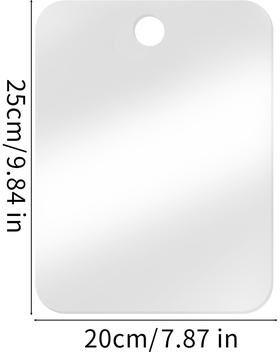 Fusion Finds Portable Shower Mirror For Travel & Bathroom   Acrylic Mirror Wall Mounted Fog Resistant Grooming Mirror l 1pc