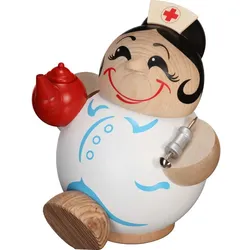 Seiffener Volkskunst Kugelräucherfigur Schwester Größe 11 cm