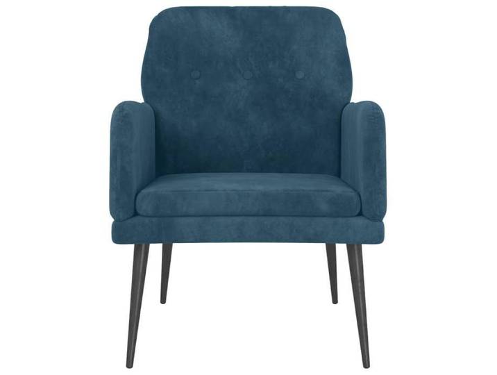 Best2026@Velours Fauteuil Relax SHIELDPRO® - maximal: 110 kg - 1 pc - Fauteuil Bleu 62x79x79 cm - Pour salon8618