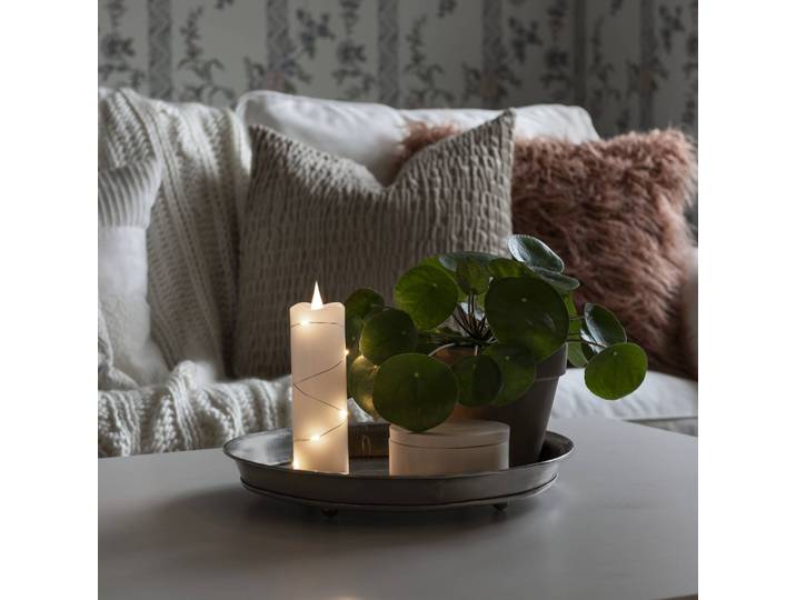 LED waskaars wit Lichtkleur warmwit 15,2 cm, wit / opaal