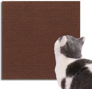 Inspired Living Self Adhesive Cat Scratching Mat Sofa Protector brown 30x30cm
