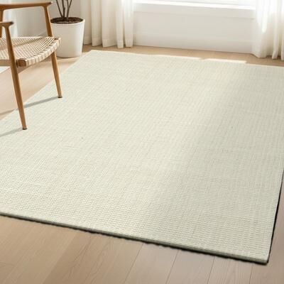 Delara Premium Handwoven Natural Fiber Area Rug, 60% Wool 40% Jute excellent choice in high-traffic areas such as Living rooms