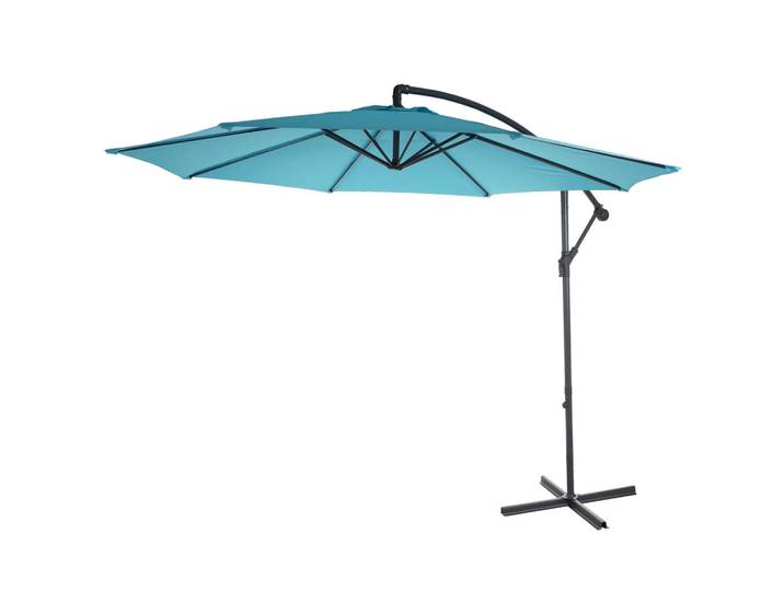 MCW Ampelschirm Neigbar Türkis, 360x295 cm, Sonnenschutz, Ampelschirme