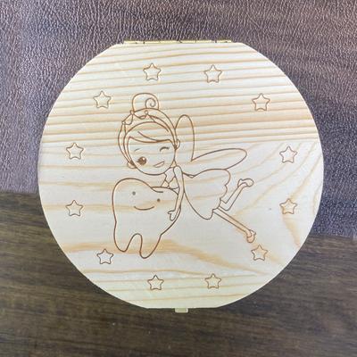 Perfect Picks Market Wooden Tooth Storage Box For Kids, Baby Tooth Organizer, Milk Teeth Storage Box, Collecting Teeth & Umbilical Cord Box fairy