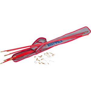 Katimex Kabeleinziehhilfe Profi-Set, 106270, aus Kunststoff, für Ø 5 - 40 mm Leerrohre, 100 kg Bruchlast, 1 m, 10 Stück
